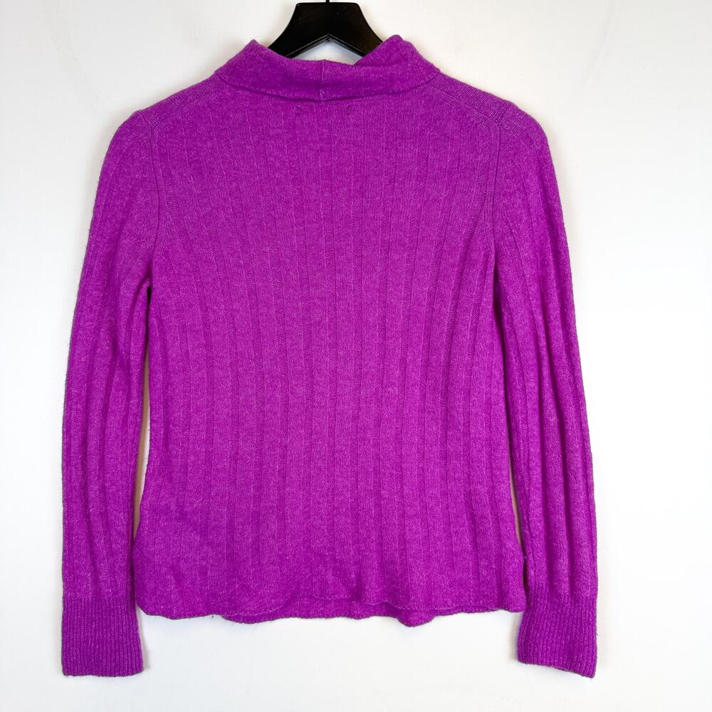 Banana Republic Aire Ribbed Turtleneck Knit Sweater Purple - XS - Picture 6 of 9